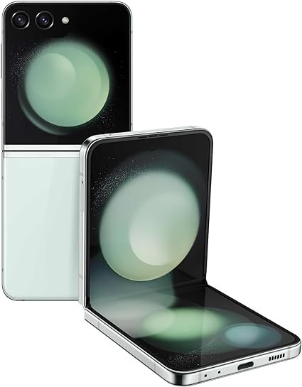 SAMSUNG Galaxy Z Flip5 AI Phone, 512GB Unlocked Android Smartphone, Compact, Foldable Design, One-Hand Control, Best Selfies, Full Cover Screen, Hands-Free Use, US Version, 2023, Mint