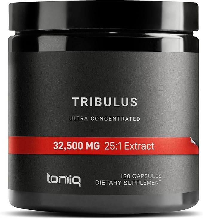 Toniiq Ultra High Strength Tribulus Capsules - 95% Steroidal Saponins - 1300mg Concentrated Extract Formula - 120 Caps